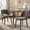 Charcoal, variant on Upholstered Dining Chairs with Solid Wood Frame, Padded Seat & Curved Back, Chenille Accent Chairs for Dining Room, Kitchen, Living Room, Beige, Set of 4