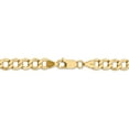 thumbnail image 3 of Real 14kt Yellow Gold 6.5mm Semi-Solid Curb Chain; 24 inch; Lobster Clasp; for Adults and Teens; for Women and Men, 3 of 4