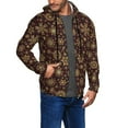 thumbnail image 2 of Kdxio Golden Snowflakes Print Men Hoodies Casual Hoodies for Men with Zip Pockets Full Zip Long Sleeve Sweatshirt Sports Hooded Jacket-Large, 2 of 5