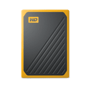WD 500GB My Passport Go, Portable External Solid State Drive, Black with Amber Trim - WDBMCG5000AYT-WESN