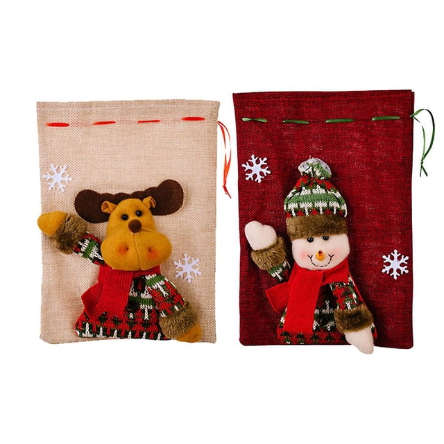 Bolsa de regalos de Navidad Bolsa de regalo de Papá Noel Bolsas de regalos de Navidad Reutilizables para fiesta de Navidad de cumpleaños