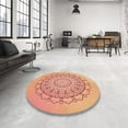 thumbnail image 4 of Ahgly Company Tapis d'Intérieur Lavables en Machine, Carrés de Transition Orange Vif, Carrés de 3', 4 of 7
