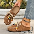 thumbnail image 5 of Viluyesy Womens Suede Clogs, Soft Sole Slip On Retro Lace Up Casual Comfort Slingback Loafers Coffee US9, 5 of 9