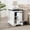 White, variant on Farmhouse end table Nightstand Rectangular Farmhouse End Table with Barn Door and Adjustable Storage Shelf, Rustic Sofa Side Table for Living Room, Bedroom,