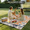thumbnail image 5 of Fsddascl Orange Boho Outdoor Rug for Patio/Deck/Porch, Non-Slip Large Area Rug 4 x 6 Ft, Vintage Ethnic Tribe Abstract Art Indoor Outdoor Rugs Washable Area Rugs, Reversible Camping Rug Carpet, 5 of 5