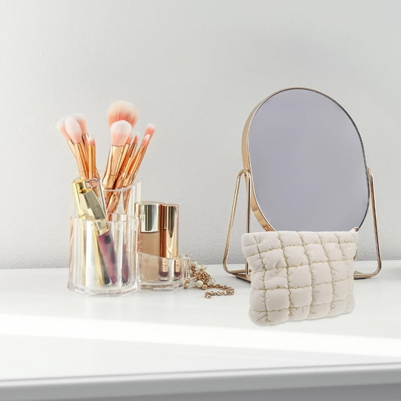 GETAJGHSD Aesthetic Travel Makeup Pouch White Down Multifunctional Storage
