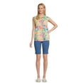 thumbnail image 2 of Time and Tru Women's Sleeveless Button-Down Shirt, 2 of 5