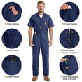 thumbnail image 5 of FEN AI Mechanic Jumpsuit for Men Overalls Short Sleeve Coveralls Mens Relaxed Fit Industrial Uniform, 5 of 10