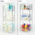 thumbnail image 5 of mDesign Steel Freestanding 3-Tier Storage Organizer Tower with Baskets - Chrome, 5 of 7