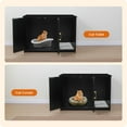 thumbnail image 6 of Litter Box Enclosure, Cat Litter Box Furniture Hidden, with Scratching Mat, Wooden Cat Washroom Indoor, Fit Most of Litter Box, 31.5" L x 19.7" W x 21.7" H, Black, 6 of 9