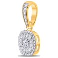 thumbnail image 2 of 10kt Yellow Gold Womens Round Diamond Cluster Pendant 1/4 Cttw, 2 of 2