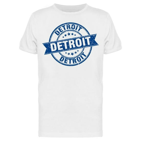 Detroit Vintage Ribbon T-Shirt Men -Image by Shutterstock, Male 3X-Large