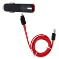 thumbnail image 1 of Xentrix (3.4A) Chargeur de Voiture Rapide Double USB + Câble Micro-USB LED 4 Pieds - Noir/rouge (Utilisé), 1 of 3