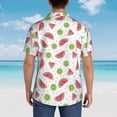 thumbnail image 6 of Daiia Watermelon And Kiwi Hawaiian Shirt for Men Gentle Cotton Regular Short Sleeve Casual-X-Large, 6 of 9