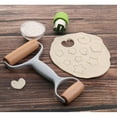 thumbnail image 2 of Wovilon Double Headed Wooden Rolling Pin Hand-Held Plastic Handle Flour Stick Baking Tool Roller Face Stick Children'S Rolling Pin, 2 of 5