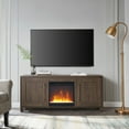 thumbnail image 3 of Evelyn&Zoe Chabot Rectangular TV Stand with Crystal Fireplace for TV's up to 65" in White, 3 of 5