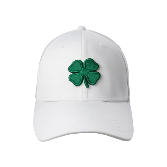 Gorra Black Clover Premium Trébol 16 Blanca con Trébol Verde 3D Talla S