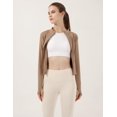 thumbnail image 4 of XINQIHANG Women's Lightweight Stretchy Workout Full Zip Running Track Jacket with Thumb Holes, 4 of 7