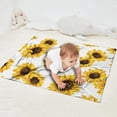 thumbnail image 2 of White Big Sunflower Pattern Blanket,Comfortable Soft Flannel Throw Blanket,All Season,Warm Lightweight Blankets for Sofa Bed Couch Living Room Chair,30"x40", 2 of 4