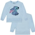 thumbnail image 4 of Lilo & Stitch Girls Sweatshirt -Jumbo Chenille Patch Disney's Stitch Graphic Sweatshirt- Sizes 4-16, 4 of 5