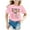 Pink, variant on YUEHUA Back To School Girls Outfits Lightweight Cute O Neck Short Sleeve First Grade Rainbow Girls Boys 1st Grade Squad T-Shirt