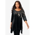 thumbnail image 2 of Roaman's Women's Plus Size Velour Hanky Hem Tunic, 2 of 6