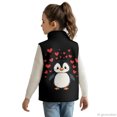 thumbnail image 4 of Psesaysky Warm Kids Zip up Vest for Winter Fall, Polyester with Pocket Kid Outerwear Vest, Penguin Red Hearts, 4 of 9