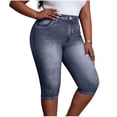 thumbnail image 2 of JUSLIO Capris for Women Faux Jeans Casual Fashion with Pockets Capris Gray XL, 2 of 8