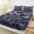 thumbnail image 3 of Feelyou Cartoon Camo Gamepad Bed Sheets, Blue Camouflage Abstract King Sheets, Game Over Theme Sheet Set, Breathable Home Decor, 4 Pieces, 3 of 7