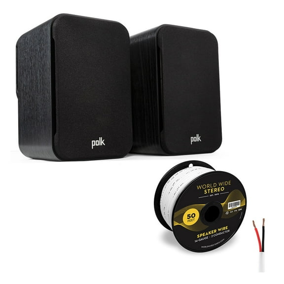 Polk Audio Signature Elite ES10 Surround Speaker Cable Bundle (Black)