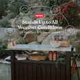 thumbnail image 6 of Keter Unity XL Outdoor Durable Kitchen Rolling Bar Cart with Storage Cabinet, Brown, 6 of 13