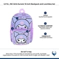 thumbnail image 5 of Hello Kitty Kuromi 16" Purple School Backpack and Rectangular Lunch Bag Attached, 5 of 5