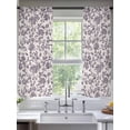thumbnail image 2 of Farmhouse Purple Sheer Curtains 72 Inch Length 2 Panels Set for Living Room/Bedroom, Vintage Flower Leaf Botanical Plant Curtain Sheers Drapes Rod Pocket Curtains Window Treatment Set 52''x72''x2, 2 of 7