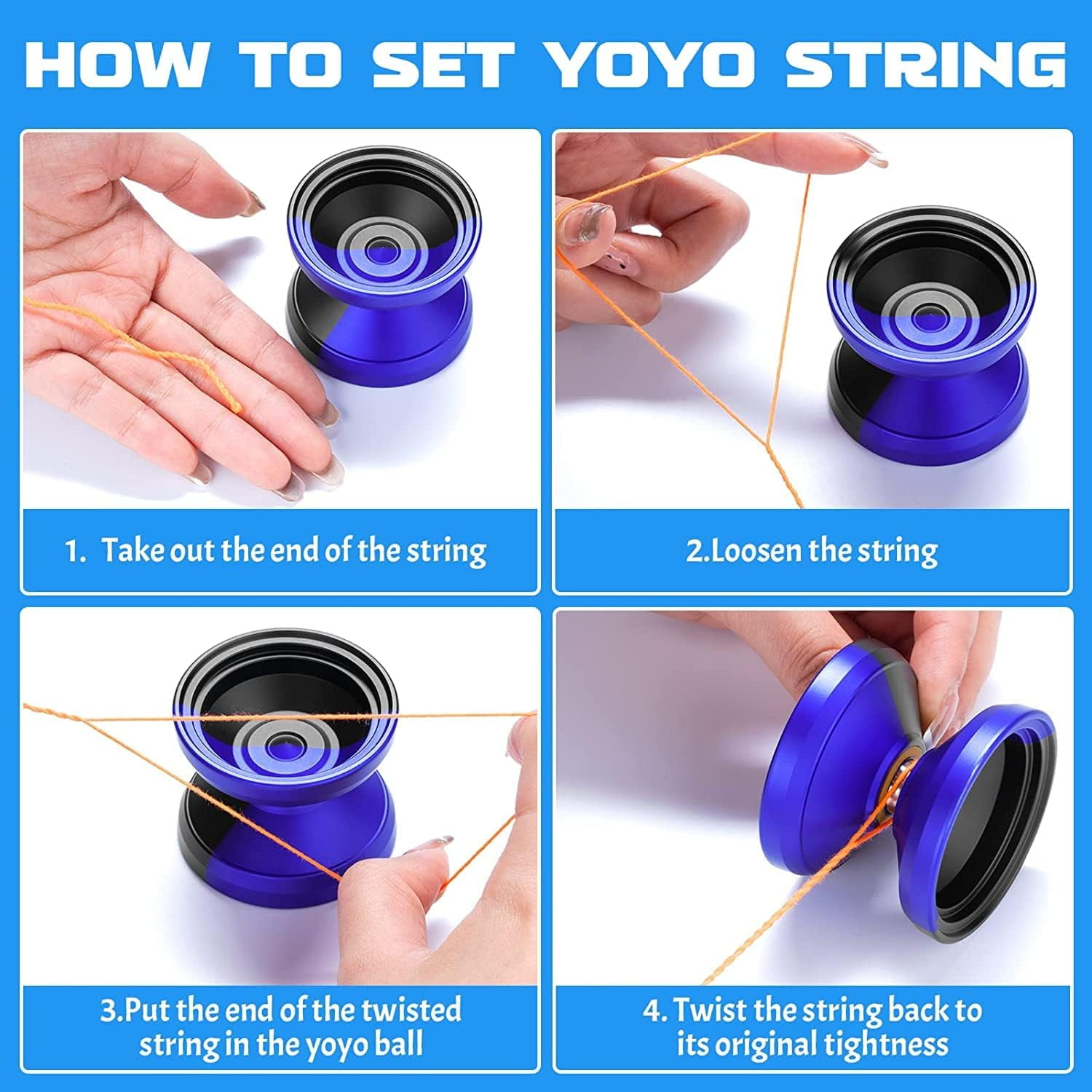 MAGICYOYO V8S Professionele Vinger Spin YoYo - 2-in-1 Responsief & Onresponsief Voor Beginners En Gevorderden