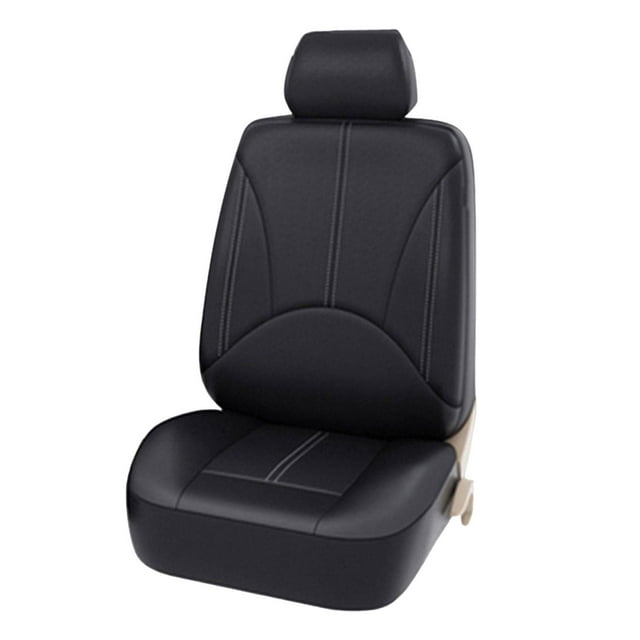 PU Leather Car Seat Covers, Washable Front Rear Seat Covers, Classic Waterproof Protector for Vehicles Suvs Car Accessories Black