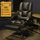 thumbnail image 1 of Leather Executive Relax Office Chair Fancy Comfortable Blue Lazy Ergonomic Office Chair Gaming Comfy Silla De Oficina Furniture My Lux Decor Round, 1 of 30