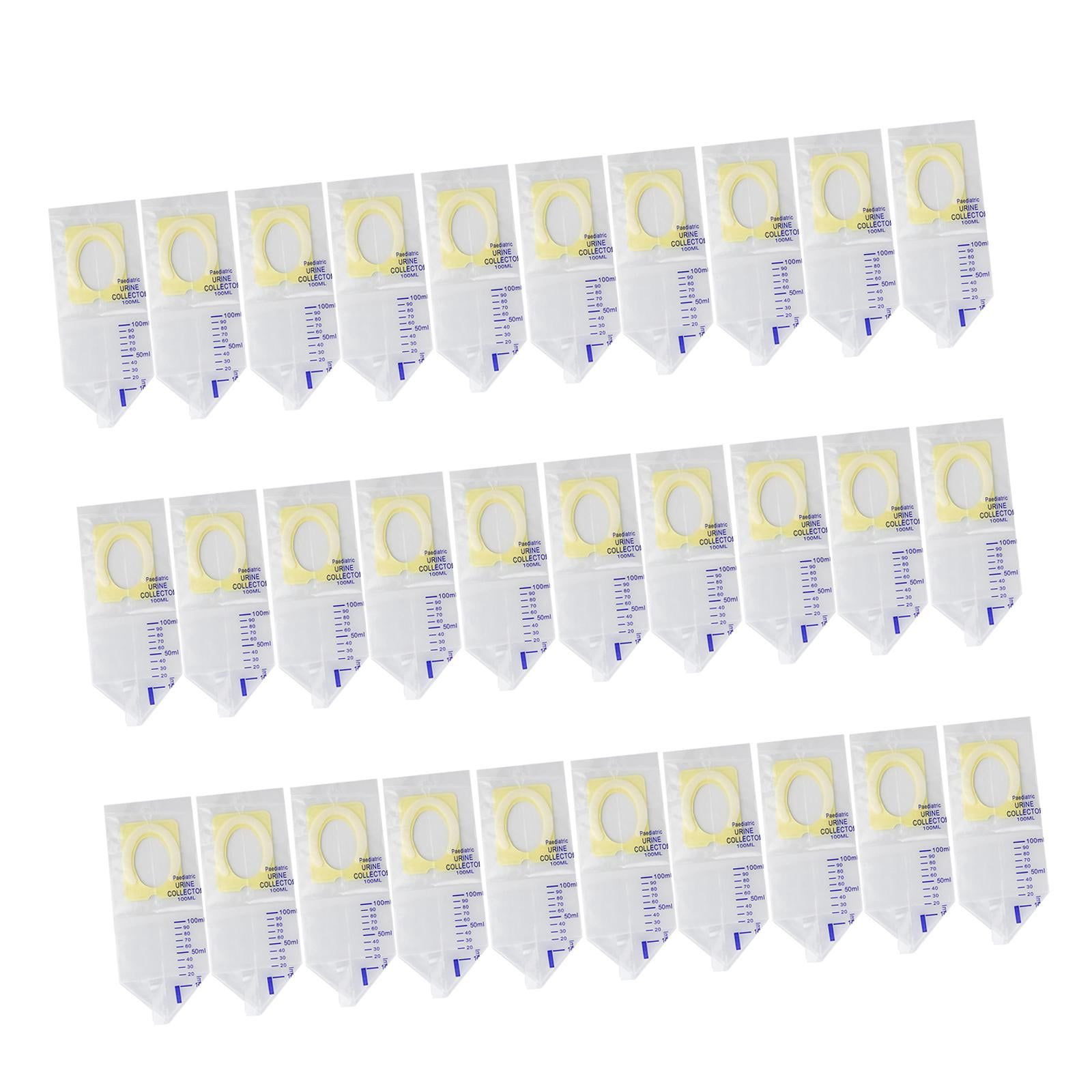 Bothyi 30 Pieces Pediatric Urine Bags Child Clear Urine Catchers for Camping Travel 100 ml
