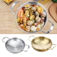 thumbnail image 3 of Estilo Español Paella Pan s Acero Inoxidable Coreano Pollo Frito Arrocera Utensilios de Cocina, Camping Al Aire Libre Plata 18cm Macarena Sartén para paella de acero inoxidable, 3 of 8