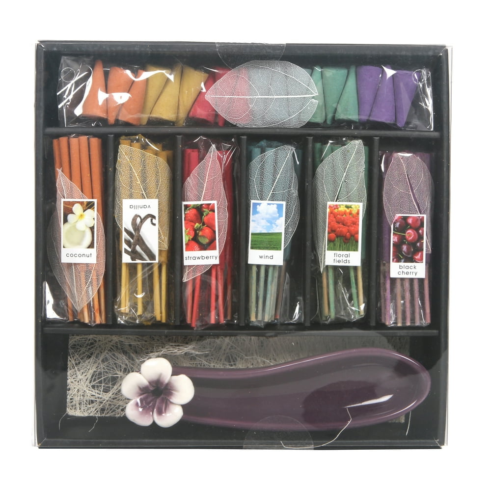 Elegant Expressions by Hosley 79Piece Incense Gift Set with Purple