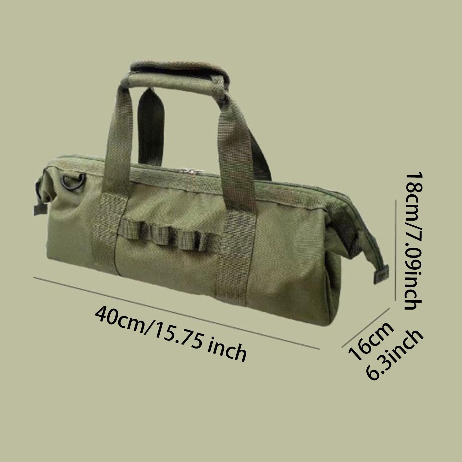 colaxi Tent Stakes Storage Bag Portable Camping Nail Bag for Outdoor Picnic Camping Green