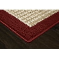 Mainstays Traditional Faux Sisal Border Red Indoor Living Room Area Rug
