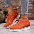thumbnail image 5 of Miqool Women's Platform Wedge Heel Summer Casual Chic Pointed Toe Lace Up Thick Sole Rope Sole Dress Shoes, 5 of 9