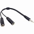 thumbnail image 1 of wonima11 1Pack Headphone Aux Splitter, 3.5mm 2 Female to 1 Male Audio Splitter Stereo Dual Headphone Adapter Compatible Headset Tablet Smartphone MP3 Player & More, 1 of 1