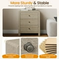 thumbnail image 2 of Heynemo 3 Drawer Dresser, Large Nightstand with Rounded Table Corners, for Bedroom, Living Room, Entryway, Natural Wood, 2 of 9