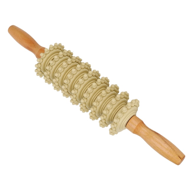 Fascia Massage Roller, Muscle Blasting Thin Leg Wood Therapy Roller for Home