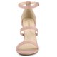 thumbnail image 2 of Sandalias De Tacón Alto Con Tirantes Triples Y Punta Abierta Para Mujer Rosa Polvo 40, 2 of 6
