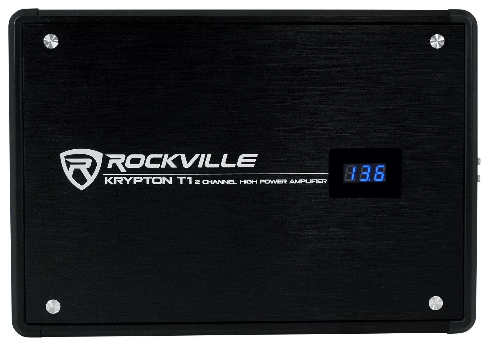Rockville KRYPTON T1 1600 Watt 2 Channel Car Amplifier w VoltMeter+Amp Wire Kit