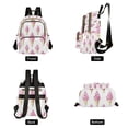 thumbnail image 4 of FORMRS Mini Backpack Purse for Women Quilted Travel Daypack Casual Shoulder Bag, Pink Cartoon Ice Cream, 4 of 7