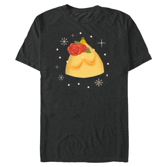 Disney Princess Belle Holiday Christmas Ornament - Short Sleeve Blended T-Shirt for Adults - Customized-Dark Heather