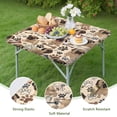thumbnail image 4 of Pug and Footprint Square Fitted Tablecloth with Elastic Edge,Square Table Cover,Washable Elastic Table Cover for Home Kitchen Party Decor 36"x36", 4 of 6